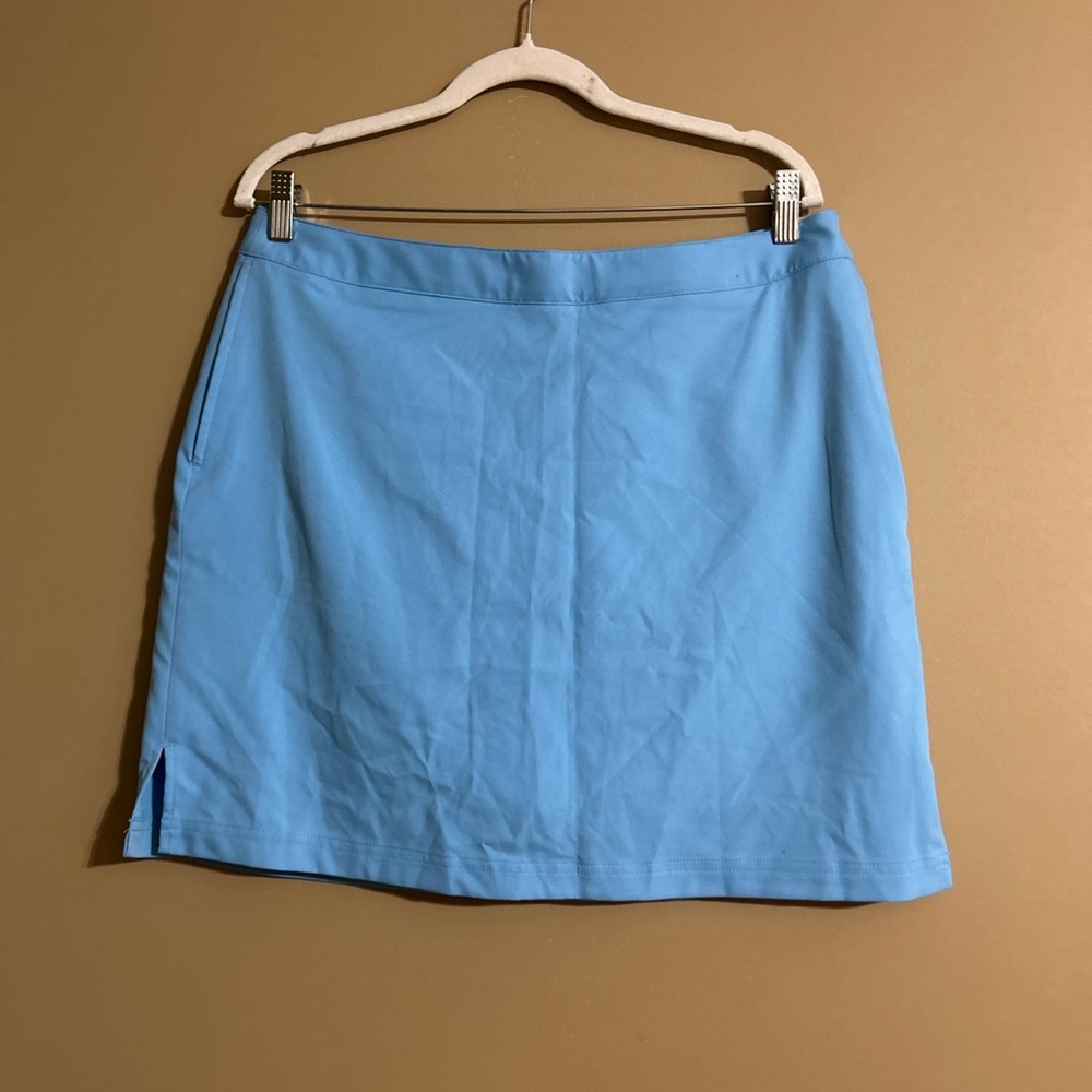 Golf Tennis Greg Norman Collection Sky Blue Mini Skirt